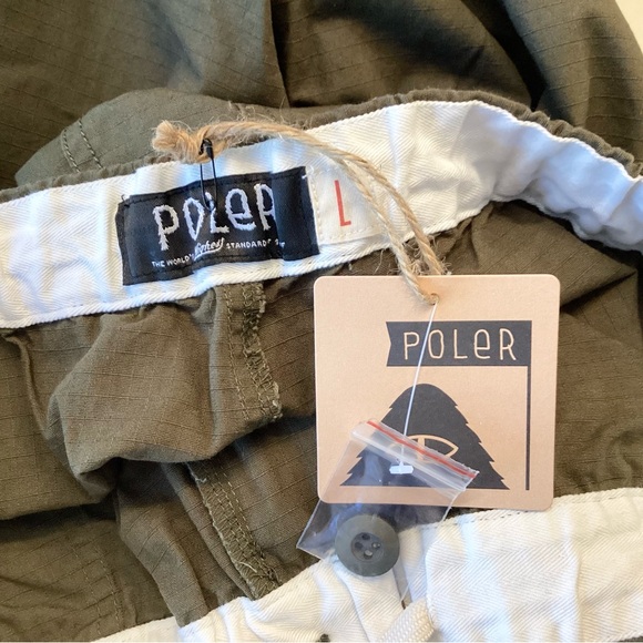 NWT Poler Outdoor Elastic Waist Ripstop Camping Hiking Pants - Olive Green - L - Picture 8 of 9